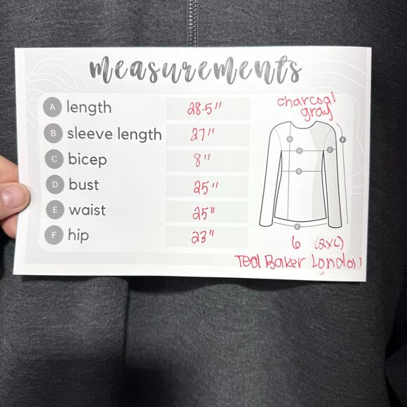 Ted Baker London Men’s Charcoal Gray Half-Zip Pullover Sweater Size 6 (2XL) - Picture 5 of 9